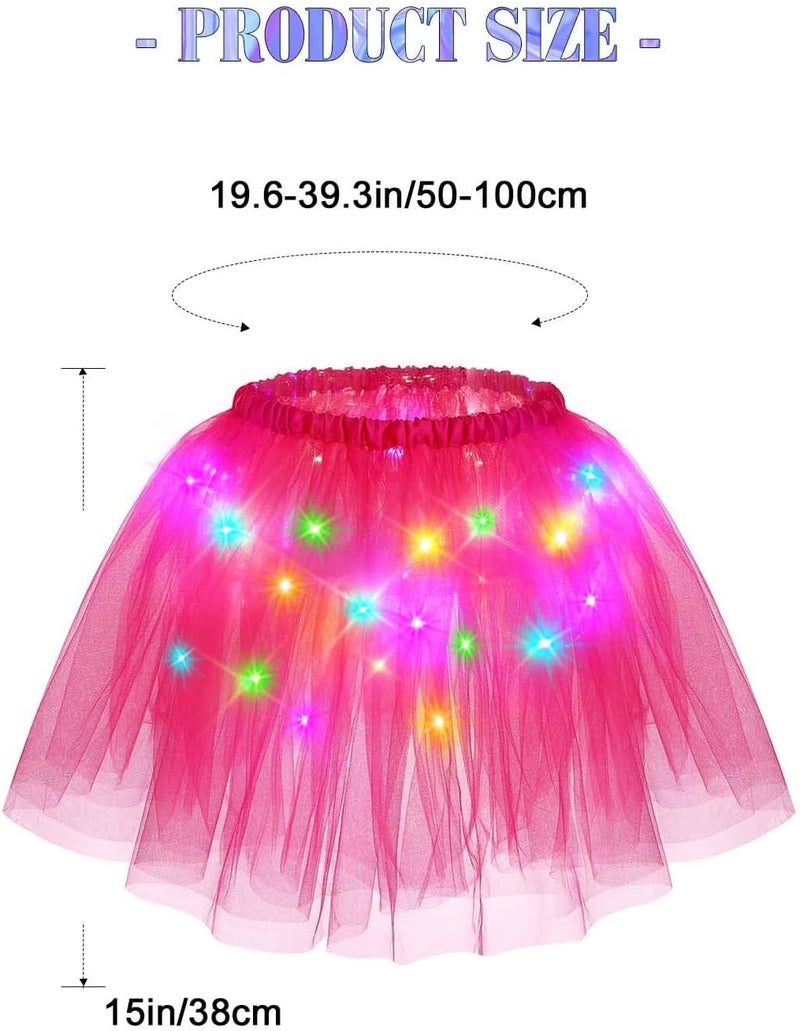 TWINKLEDE Light Up Tutu Skirt Led Tulle Tutus Glow Running Dance Costume Skirts for Women - Image 4